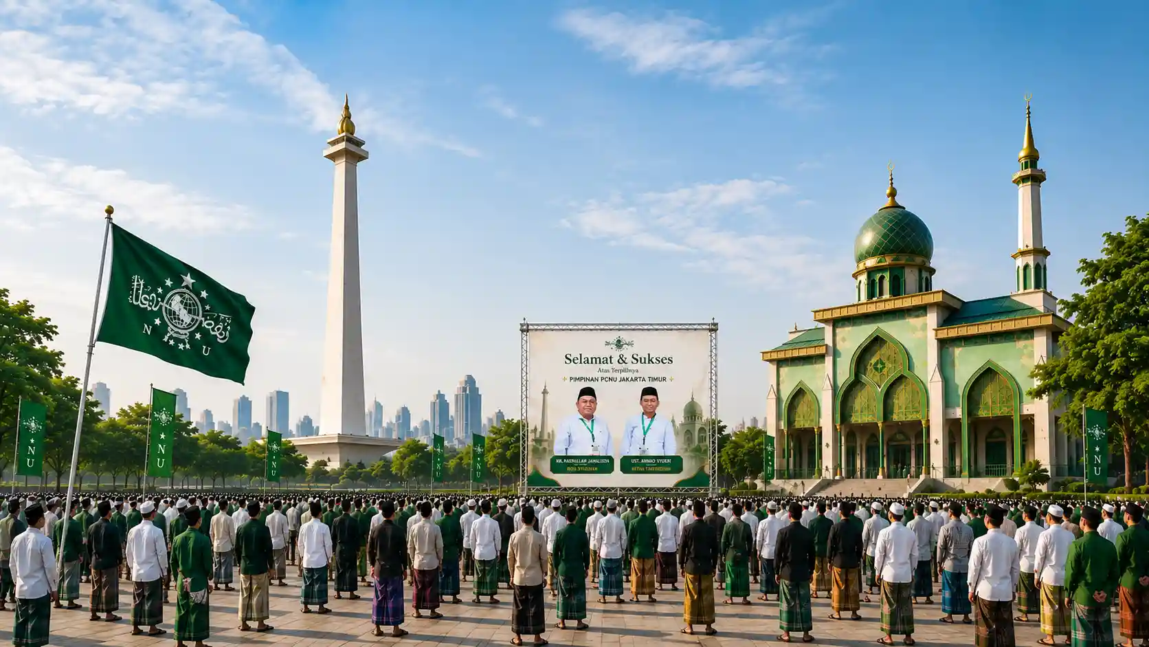 Kebersamaan pengurus dan warga PCNU Pengurus Cabang Kabupaten Gresik